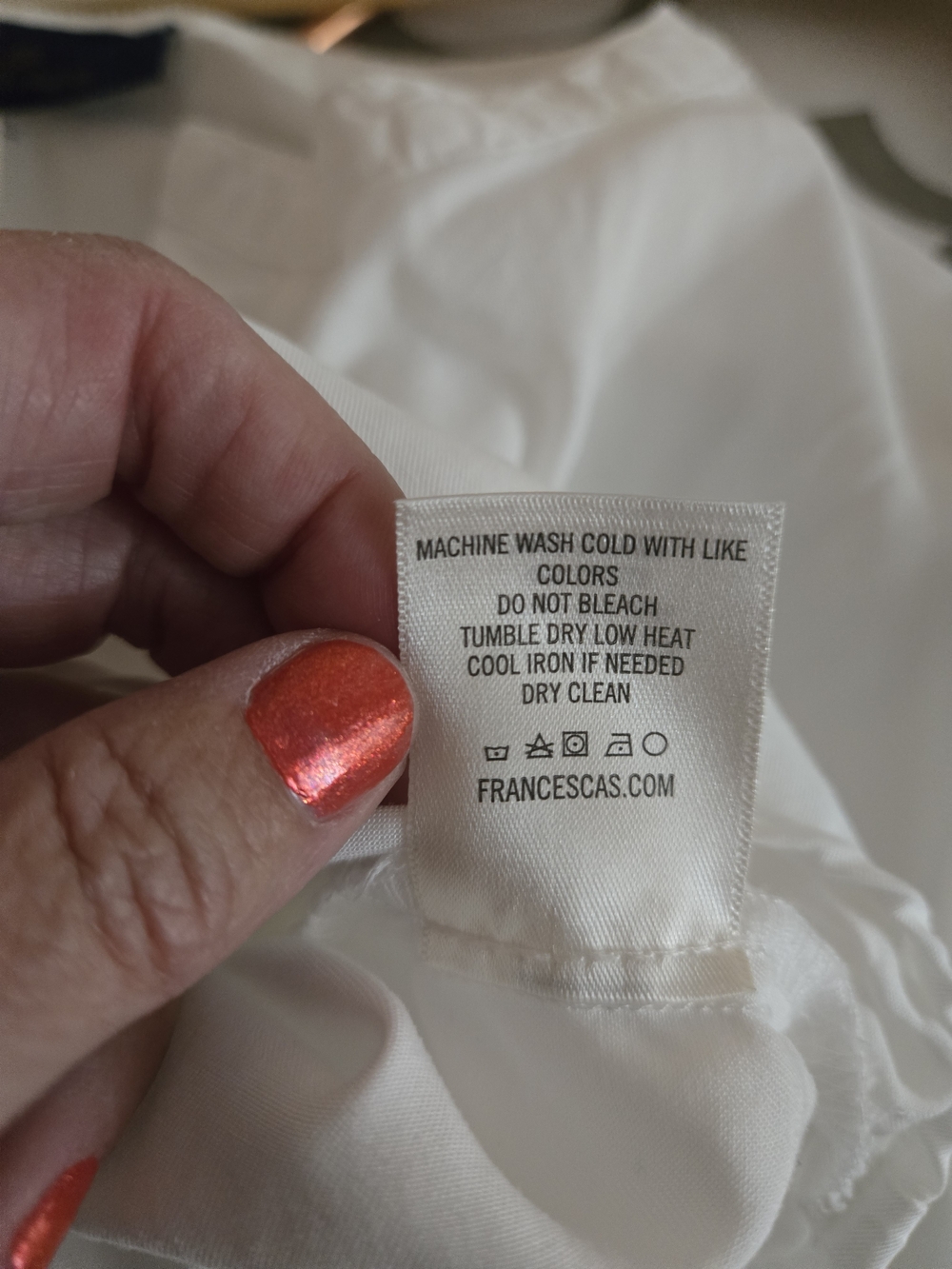 Blue Rain 100% Tencel White Tie Front Blouse Medium - Picture 7 of 7